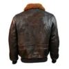 Top Gun Signature Leather Flight Jacket - Plain Back