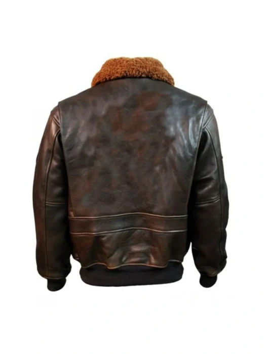 Top Gun Signature Leather Flight Jacket - Plain Back