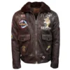 Top Gun Victory Vintage Brown Leather Jacket