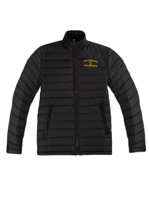 Yellowstone Dutton Ranch Black Puffer Jacket