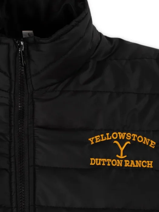 Yellowstone Dutton Ranch Logo Puffer Jacket