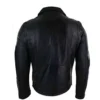 BLACK BRANDO BLACK BIKER LEATHER JACKET