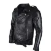 BRANDO BIKER BLACK LEATHER JACKET