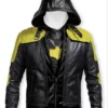 Batman Arkham Knight Black Hood Leather Jacket