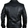 Buster Slim Fit Retro Biker Leather Jacket Back