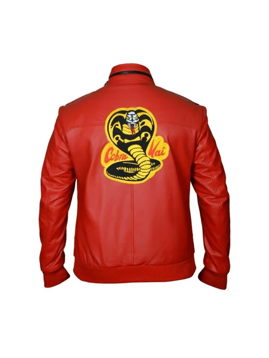 Cobra Kai Karate Kid Johnny Lawrence Leather Jacket Back