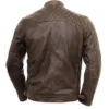 DISTRESSED WAXED BROWN MEN’S JACKET