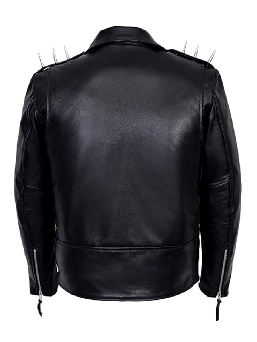 Ghost Rider Nicolas Cage Motorcycle Leather Jacket Back