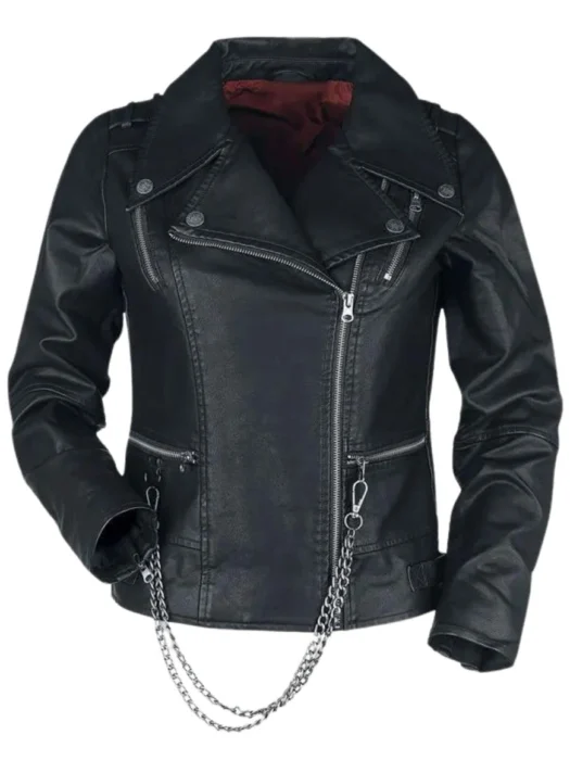 Hellfire Club Unisex Black Leather Jacket