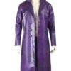 Joker Suicide Squad Purple Leather Coat