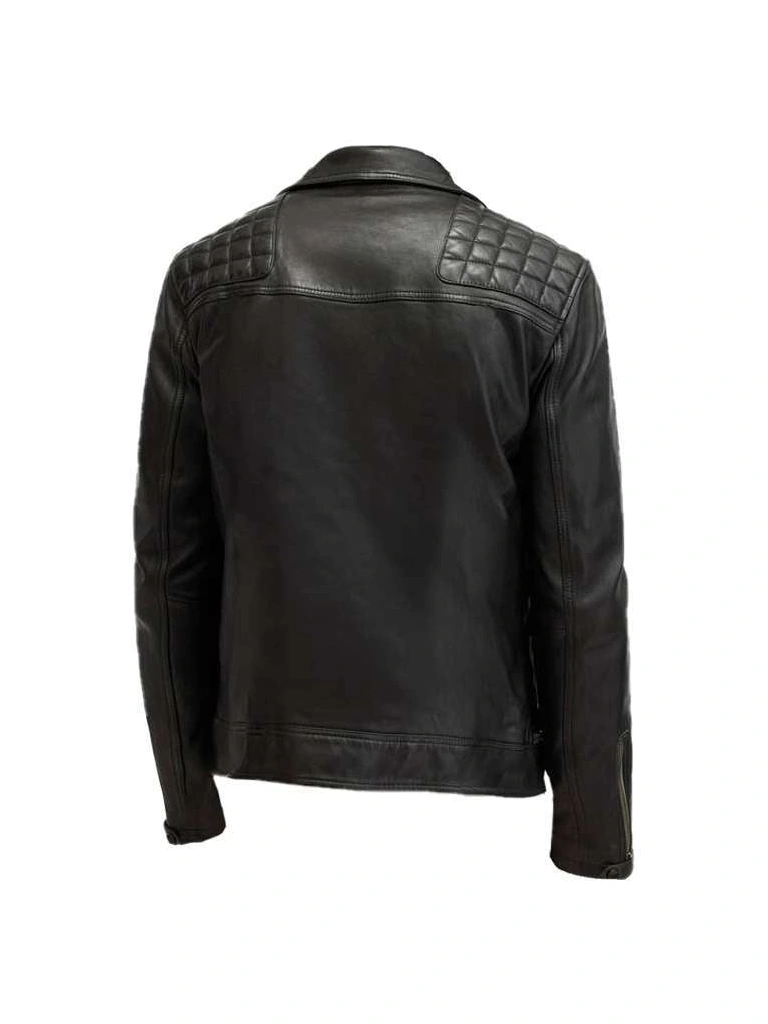 MEN CONROY RUGGED LEATHER BIKER JACKET