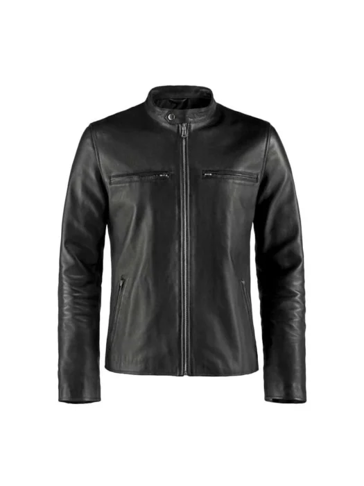 MEN’S CAFE RACER LEATHER JACKET