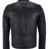 Men Biker Black Leather Jacket back