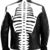 Men Skeleton Bones Sketch Rob Zombie Leather Jacket Back