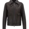 Mens Cafe Racer Black Jacket