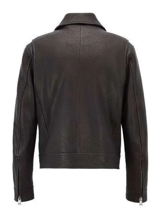 Mens Cafe Racer Black Jacket back