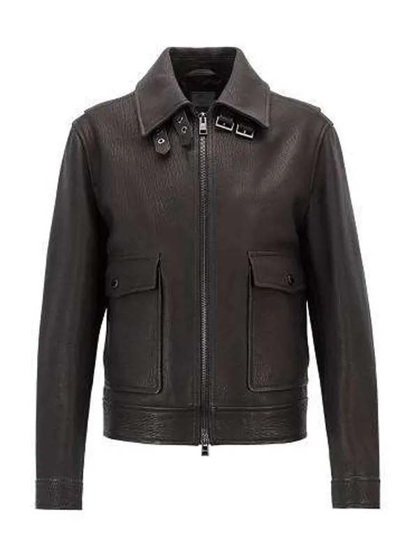 Mens Cafe Racer Black Jacket