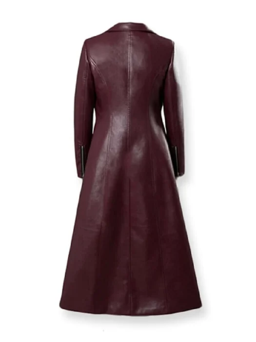 Phoenix Jean Grey Leather Coat Back