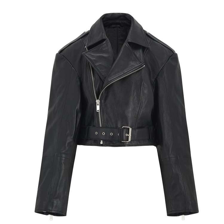 REBEL CHIC CROPPED LEATHER JACKET