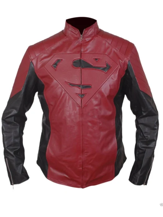 Smallville Superman Red and Black Leather Jacket