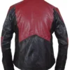 Smallville Superman Red and Black Leather Jacket Back