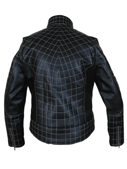 The Amazing Spiderman 2 Black Leather Jackt Back