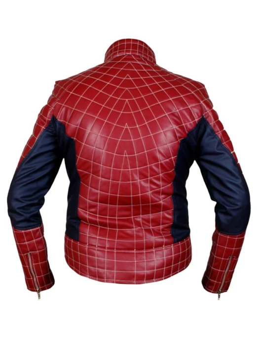 The- Amazing Spiderman 2 Leather Jacket Back