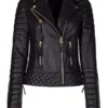 Women Slim Fit Biker Leather Jacket
