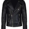 Womens Quilted Biker Leather Jacket