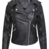 Womens Slim Fit Biker Leather Jacket
