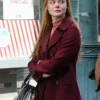 A Complete Unknown Sylvie Russo Maroon Coat