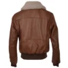 AVIATOR FUR COLLAR BROWN JACKET