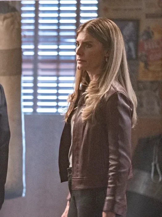 Addison Augustine Quantum Leap S02 Maroon Leather Jacket