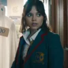 Astrid Jenna Ortega 2024 Beetlejuice Beetlejuice Jenna Ortega Grey Uniform Blazer