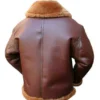 BROWN BOMBER SINGLE BELTED JACKET