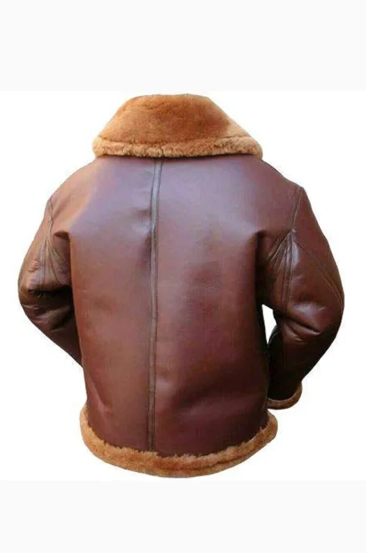 BROWN BOMBER SINGLE BELTED JACKET