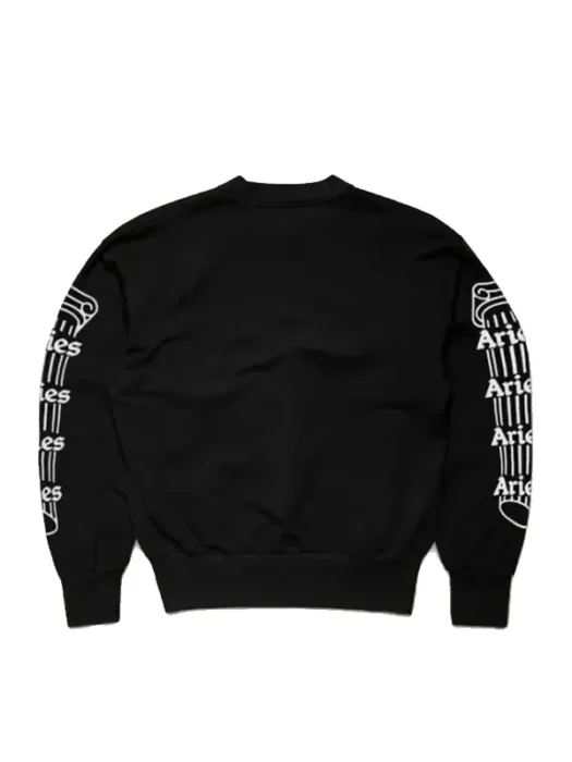 Black Aries Column Sweatshirt