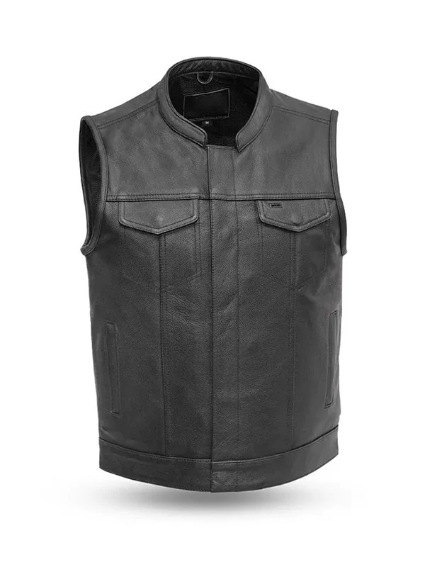 Blaster Mens Motorcycle Leather Vest