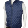 Blue Quilted Vest Kevin Costner Yellowstone