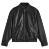 CLASSIC EDGE BOMBER LEATHER JACKET FOR MEN