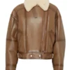 COMFYCHIC BROWN SHEARLING LEATHER JACKET