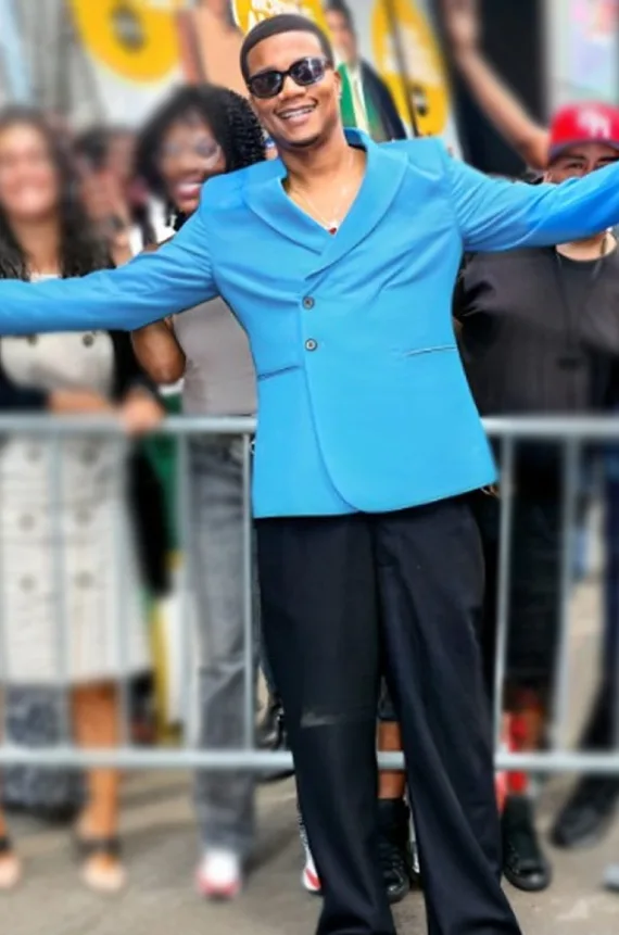 Cory Hardrict Good Morning America Blue Blazer