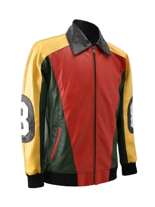 David Puddy 8 Ball Leather bomber Jacket