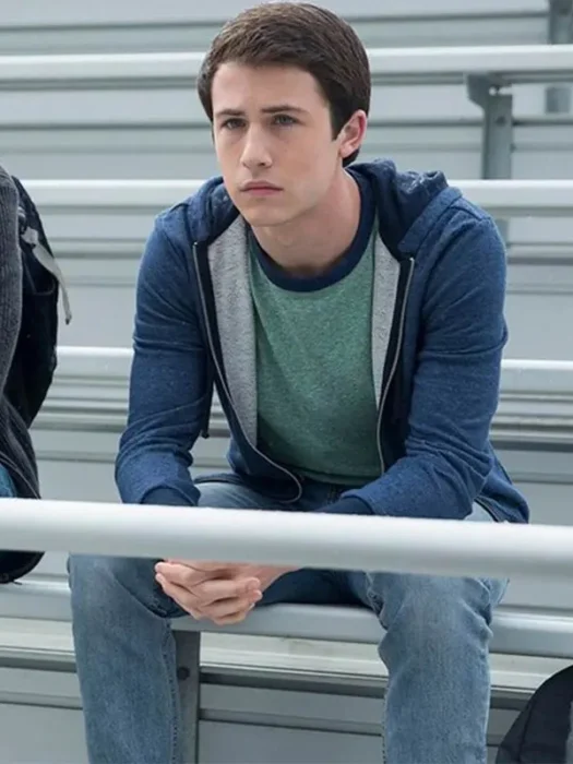 Dylan Minnette 13 Reasons Why Clay Jensen blue Hoodie