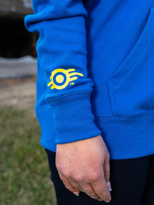 Fallout Vault 33 Blue Zip-Up Hoodie