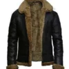 GINGER FUR COLLAR SHEARLING JACKET