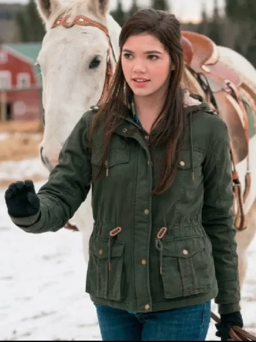 Heartland Green Jacket with Hood