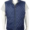 John Dutton Blue Quilted Vest Kevin Costner Yellowstone