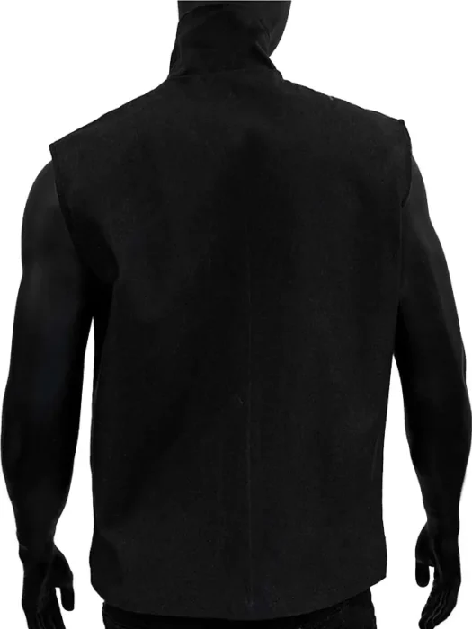 John Dutton Yellowstone Black Cotton Vest Back