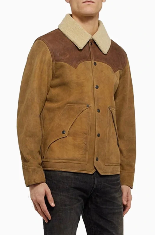 Kevin Costner Yellowstone S03 Shearling Jacket